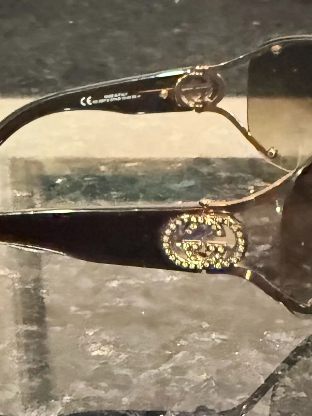 Gucci  rare vintage Women's Brown Gradient Rimless Sunglasses